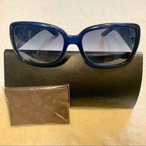 Authentic Fendi Rectangular Logo Sunglasses